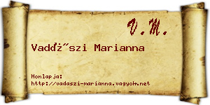 Vadászi Marianna névjegykártya