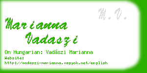 marianna vadaszi business card
