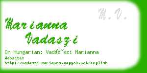 marianna vadaszi business card
